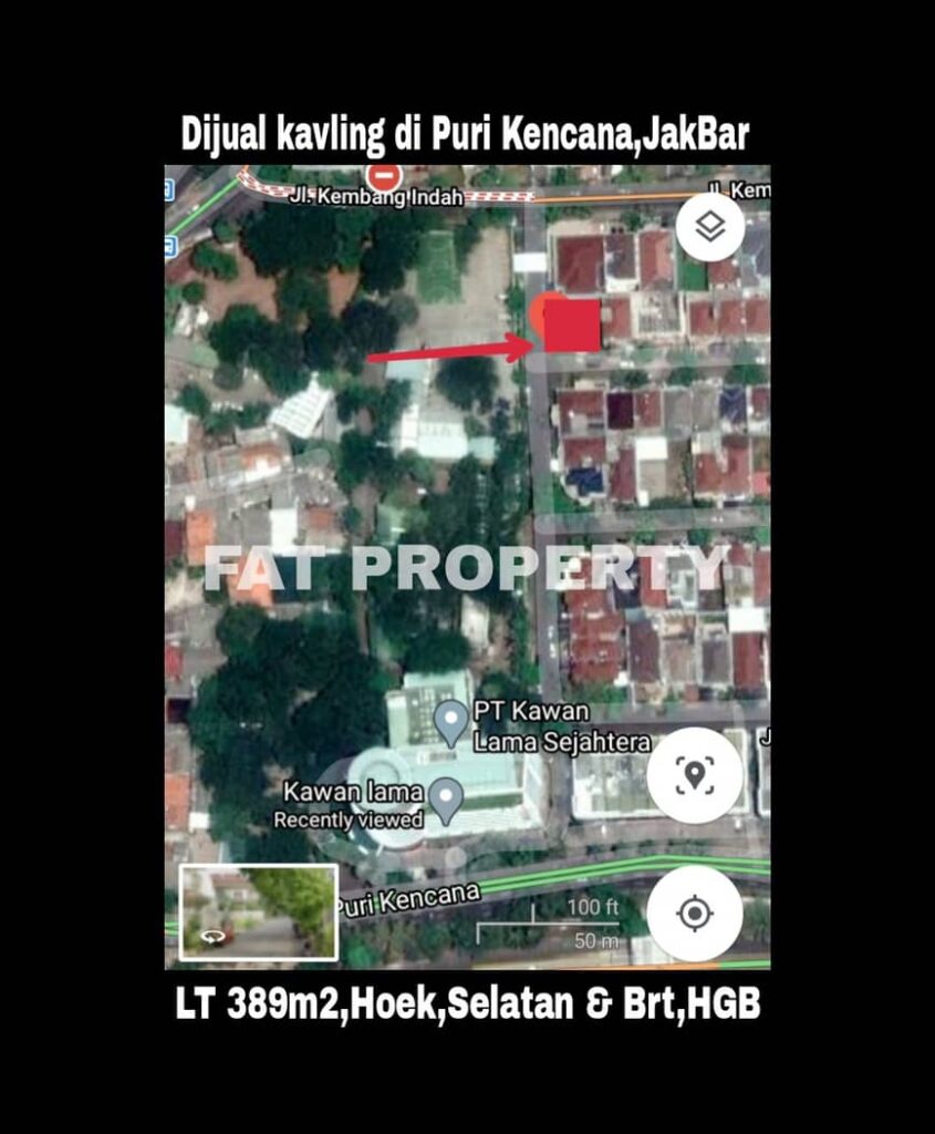Dijual kavling hunian di Puri Kencana blok J2 no 44,Belakang Gedung Kawan Lama,Jakarta Barat