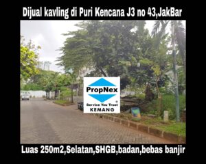 Dijual kavling hunian di Puri Kencana blok J3 no 43,Belakang Gedung Kawan Lama,Jakarta Barat