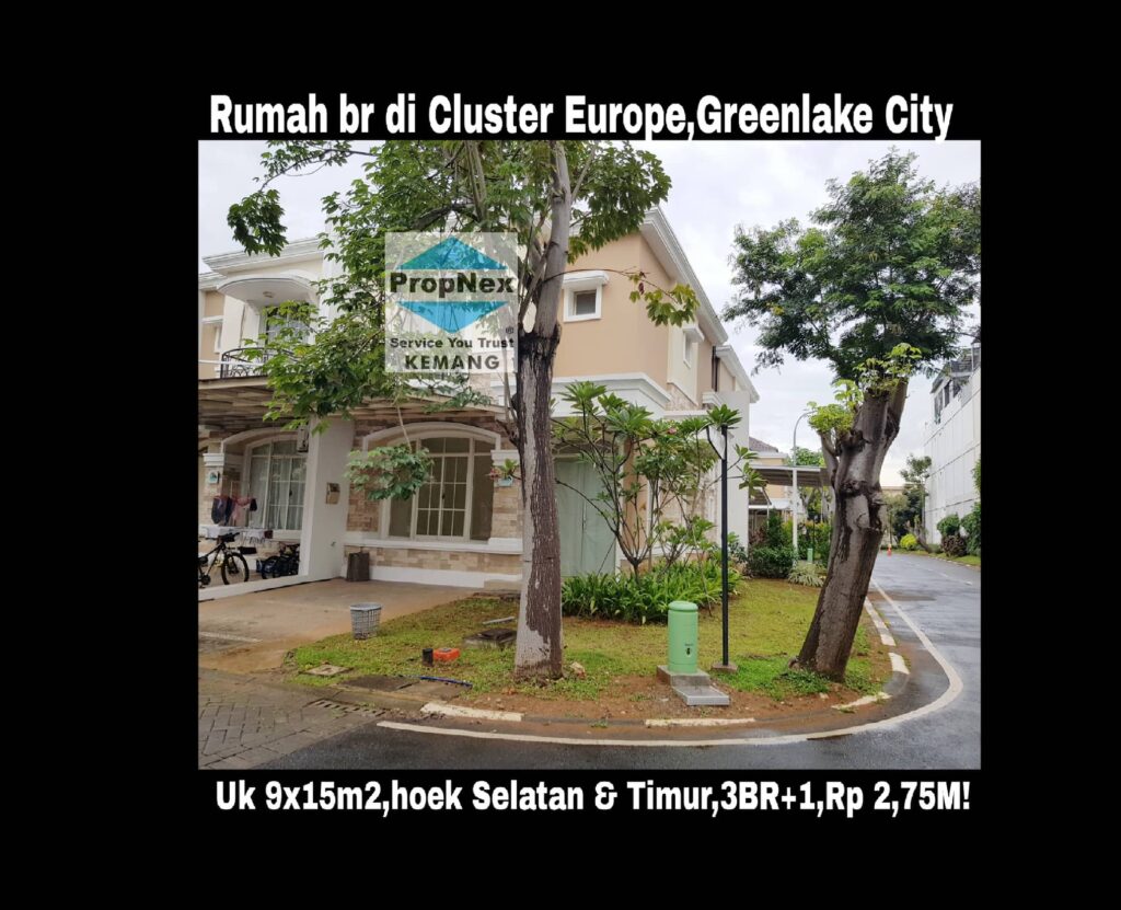 Dijual rumah baru bagus di Cluster Europe,Greenlake City.