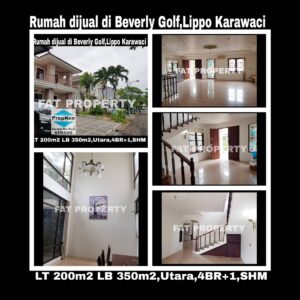 Dijual rumah di Jl.Danau Medara,Taman Beverly Golf,Lippo Karawaci.