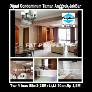 Dijual Condominium Taman Anggrek (di atas Mal Taman Anggrek),Tower 4.Jl. Letjen S. Parman,Jakarta Barat.