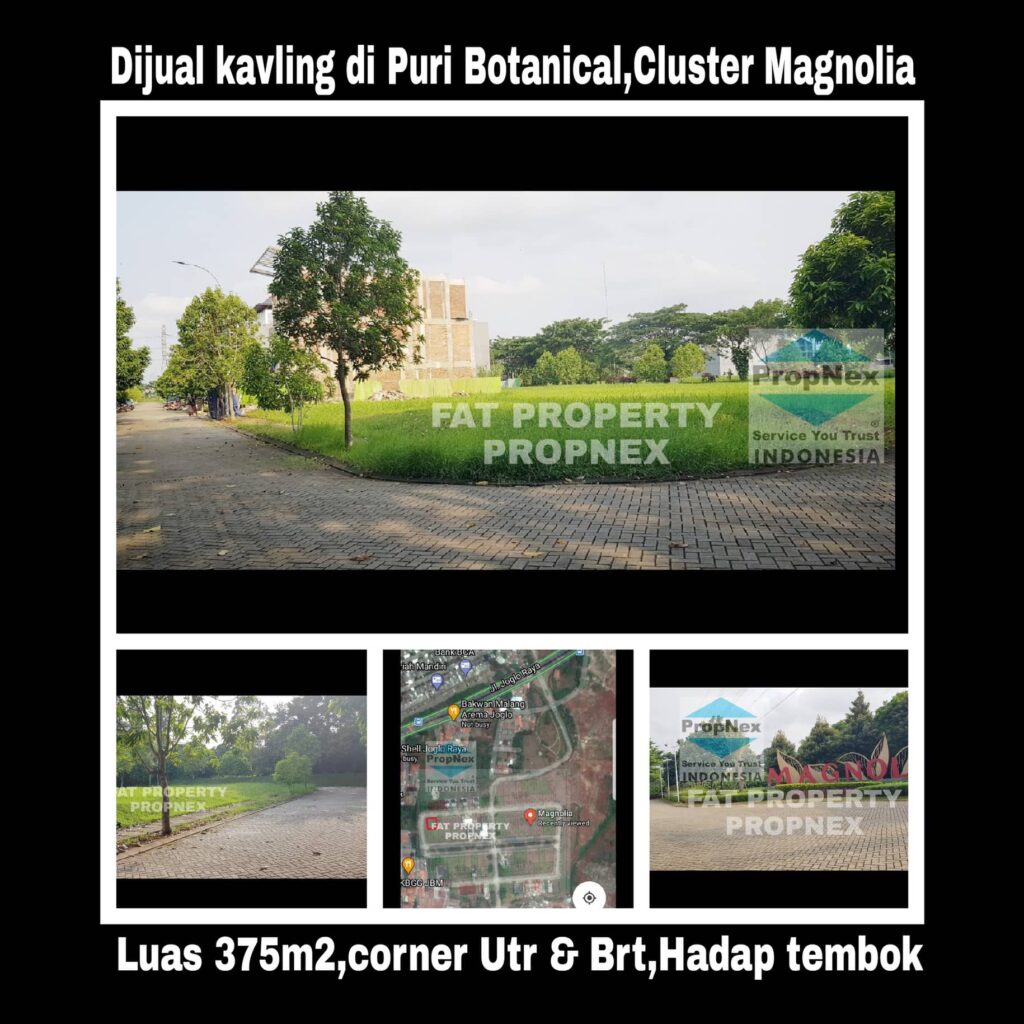 Dijual kavling bagus di cluster terbaru di Puri Botanical,Cluster Magnolia,Jakarta Barat.