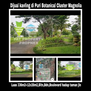 Dijual kavling boulevard di cluster terbaru di Puri Botanical,Cluster Magnolia,Jakarta Barat.