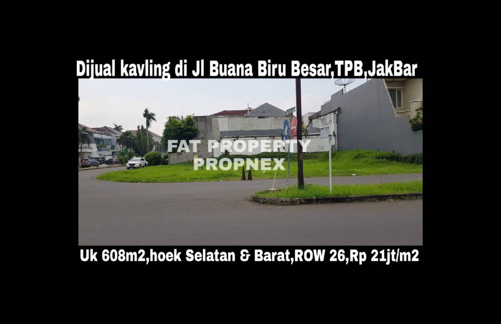 Dijual kavling hunian Jl.Buana Biru Besar E3 no 24,Taman Permata Buana,samping Puri Indah,Jakarta Barat.