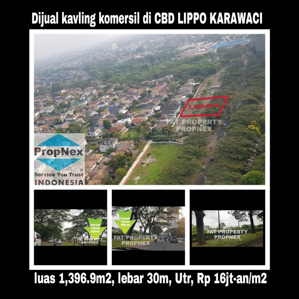 Dijual kavling komersil di CBD Lippo Karawaci: BEVERLY COMMERCIAL DISTRICT.