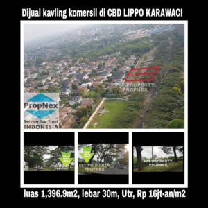 Dijual kavling komersil di CBD Lippo Karawaci: BEVERLY COMMERCIAL DISTRICT.