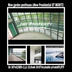 Dijual Garden Penthouse di ST MORITZ Tower New Presidential 387 m2 Dengan Balkon Melengkung