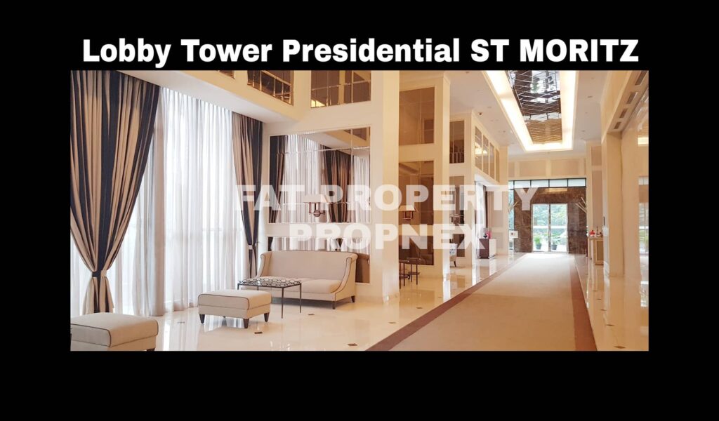 Dijual Apartment ST MORITZ Tower Presidential, tower paling ekslusif hanya 4 unit per lantai posisi paling private di ujung kompleks ST MORITZ.