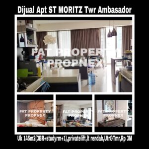 Dijual Apartment ST MORITZ Tower Ambasador, tower paling strategis di tengah2 mal.