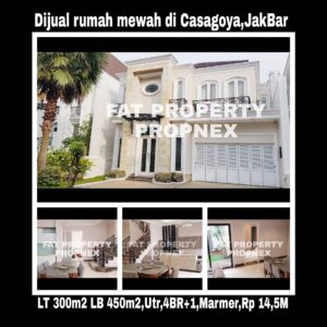 Dijual Rumah Mewah di Casagoya, Kebon Jeruk, Jakarta Barat