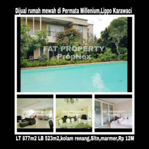 Dijual rumah mewah dgn swimming pool di Lippo Karawaci Barat.