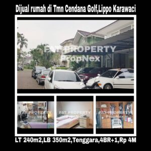 Dijual rumah di Taman Cendana Golf,Lippo Karawaci.
