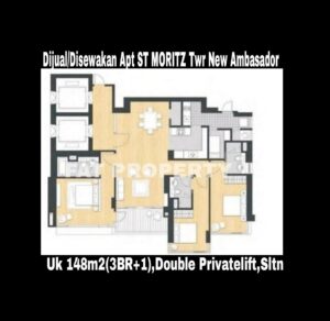 Dijual Apartment ST MORITZ Tower New Ambasador, tower paling high end dan terbaru serta paling strategis di tengah2 mal.
