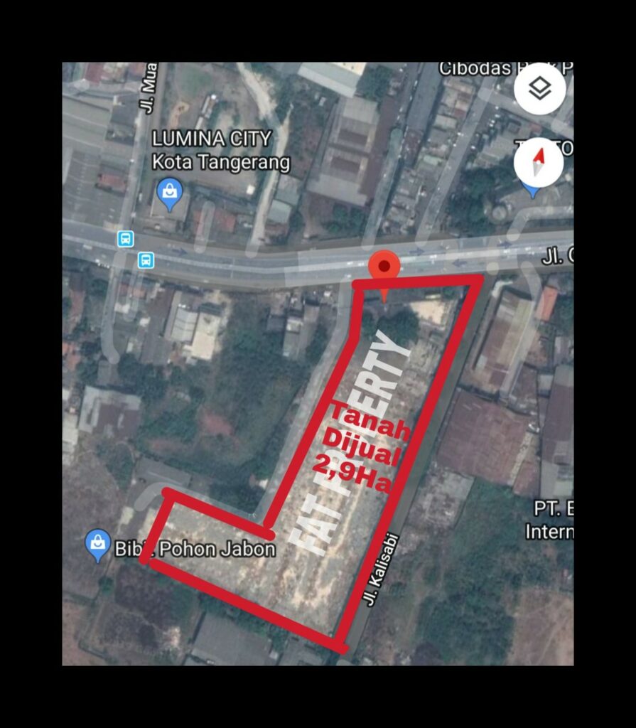 Dijual lahan komersil/tanah industry ex pabrik garmen Jl Gatot Subroto,Jatiuwung,Tangerang.